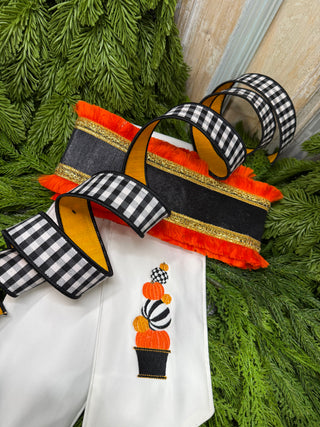 Stacked Pumpkins Wreath Sash