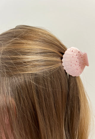 Kids Seashell Pink Hair Clip