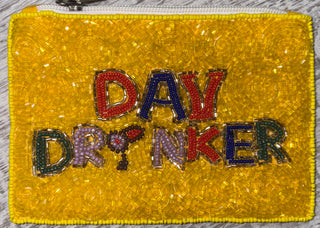 Day Drinker Beaded Coin Wallet