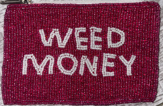 Weed Money Beaded Coin Wallet