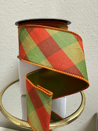 Fall Plaid Ribbon,2.5"  d. stevens