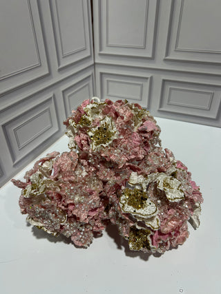 28" Pearl/Sequin Encrusted Hydragnea Stem