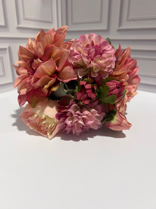 French Pink Rose & Dahlia