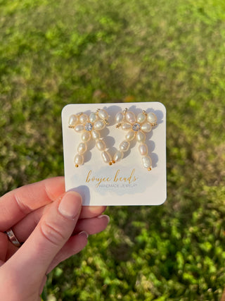 Pearl Bow Earrings