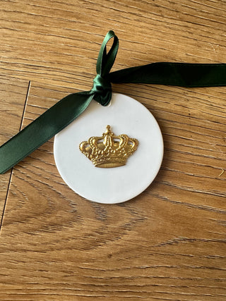 Ceramic Gold Crown Ornament