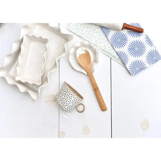 Signature White Ruffle Spoon Rest