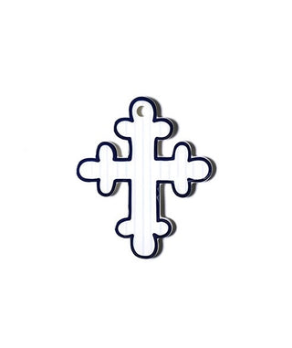 Blue Pinstripe Small Cross