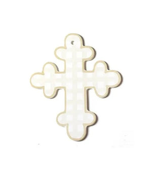 Ecru Gingham Large Cross