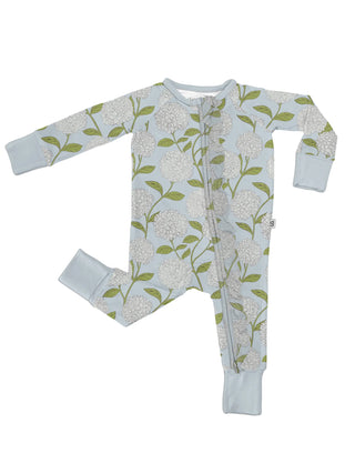 Long Sleeve Zip PJ- Hydrangeas