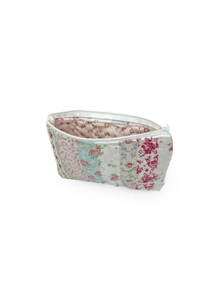 Lynette Patchwork Stripe Quilted Makeup Bag