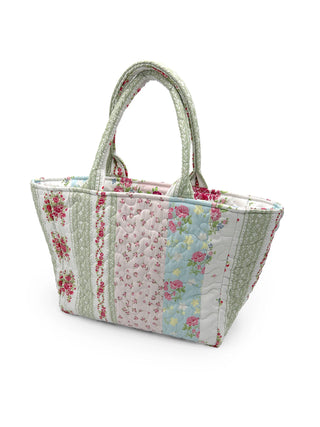Lynette Patchwork Stripe Quilted Handbag
