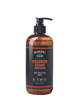 Barrel & Oak All-in-One Wash Bourbon Cedar 16oz