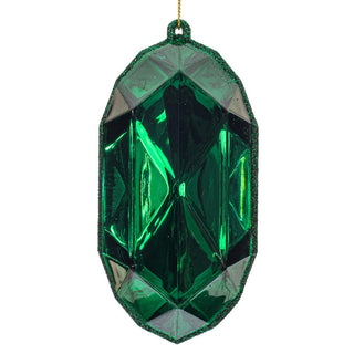 4-5" Dark Green Jewel Glitter Ornament