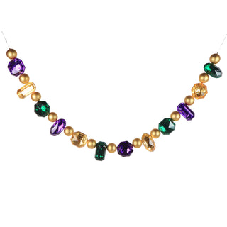 6' Gold/Purple/Green Jewel Garland