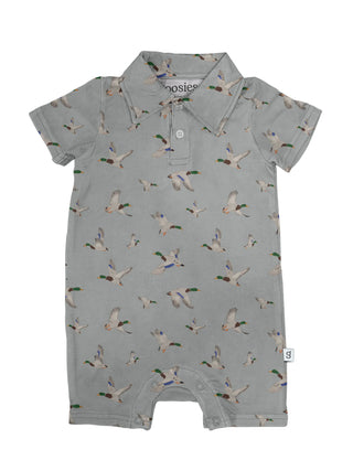 Short Sleeve Polo Romper - Mallards