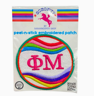 Phi Mu Peel & Stick Embroidered Patch