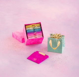 Patisserie Flocked Bags Set of 10 ( 6"x6"x5")