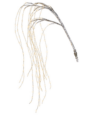 59.5" SILVER CASCADING LIGHTED BRANCH