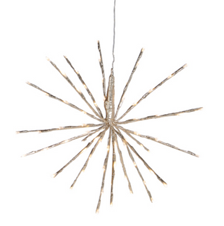 23" CHAMPAGNE STARBURST WITH 150 WARM WHITE LIGHTS AND REMOTE