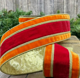 Hot Pink and Orange Velvet