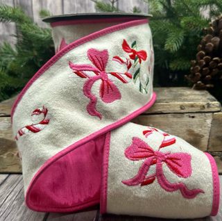 Wool Embroidery Candy Cane
