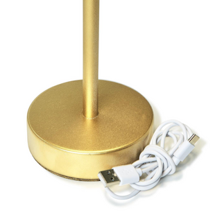 LED Cordless Table Lamp with Scalloped Edge Shade in Gift Box