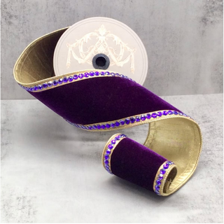 Purple Velvet Jewel Ribbon