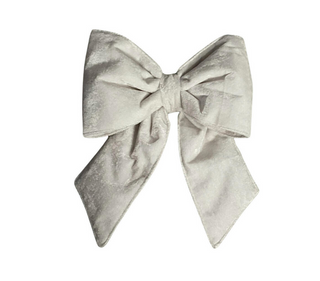 Vickerman 12" x 15" Plush White Velvet Christmas Bow
