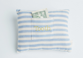Handwoven Striped Tooth Fairy Pillow