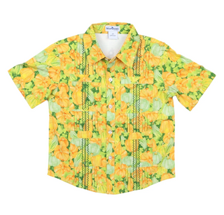 Guayabera - Pumpkin Camo Short Sleeve Shirt