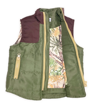 Army Green and Brown Vest