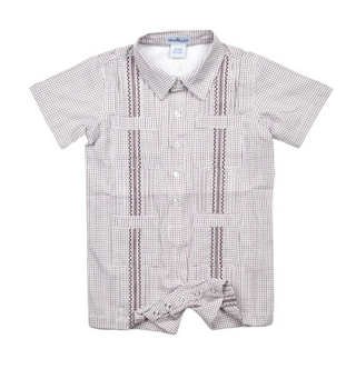 Gameday Guayabera - Maroon Short Sleeve Romper