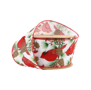 2 1/2" Wired Ribbon | Red Bird