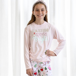 Youth Baking Spirits Bright Crew Neck Long Sleeve T-Shirt