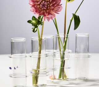 S/5 Hinged Tube Flower Vases / Arranger in Gift Box