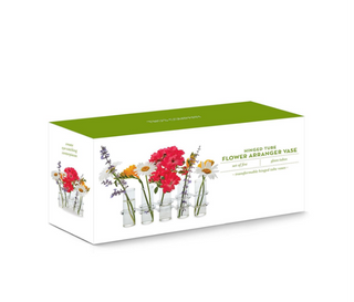 S/5 Hinged Tube Flower Vases / Arranger in Gift Box