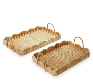 Scalloped Edge Trays with Handles