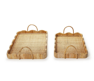 Scalloped Edge Trays with Handles