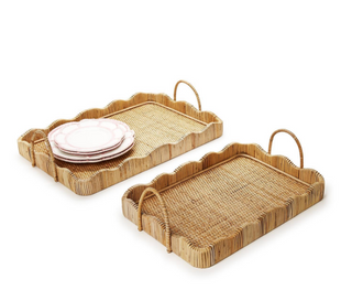 Scalloped Edge Trays with Handles