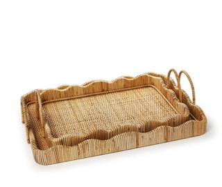 Scalloped Edge Trays with Handles