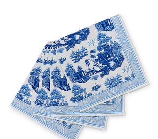 Blue Willow 3-Ply Paper Cocktail Napkin