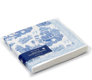 Blue Willow 3-Ply Paper Cocktail Napkin