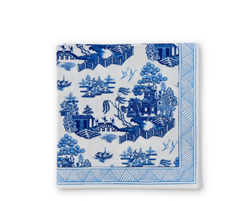 Blue Willow 3-Ply Paper Cocktail Napkin
