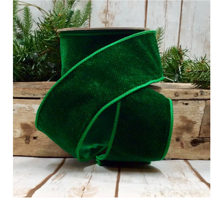 Green Velvet faux dupion back