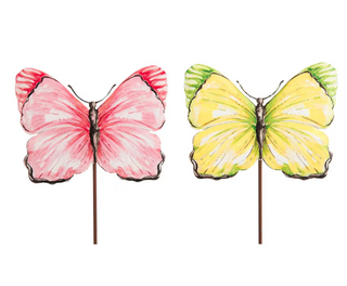 Pink & Yellow Butterflies Yard Sign