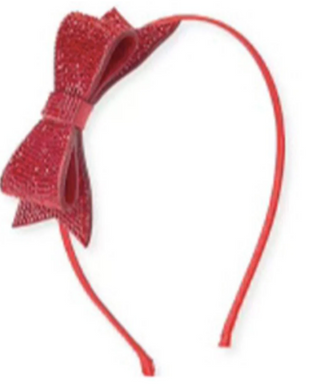 Double Crystal Bow Headband