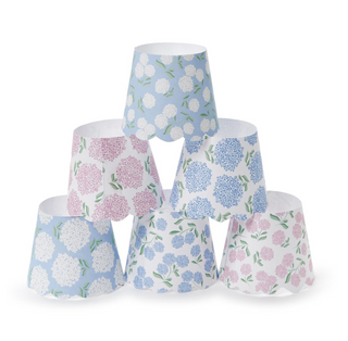 Hydrangea Set of 2 Decorative Paper Shade Covers