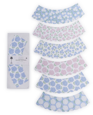 Hydrangea Set of 2 Decorative Paper Shade Covers