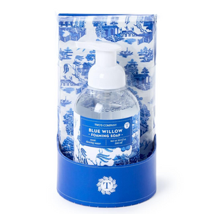 Blue Willow Crisp Linen Scented Foaming Soap with 20 Pc Guest Towels Set - 16.9 oz./500ml Soap/Paper
