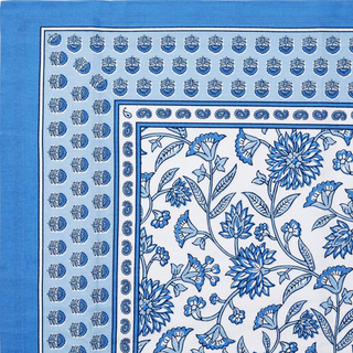 Blue Block Print Design Tablecloths